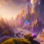 Placeholder: blue gold and violet landscape with multicolored crystals falling from the sky, full of details, smooth, bright sunshine，soft light atmosphere, light effect，colorful, concept art, smooth, extremely sharp detail, finely tuned detail, ultra high definition, 8 k, unreal engine 5, ultra sharp focus