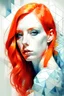 Placeholder: Beautiful young woman 22 years old sensual perfect face, red hair, background cubism abstract, 3D image highly detailed elegant masterpiece very attractive beautiful ultra detailed high definition crisp quality colourful pencil sketch no text vivid colors ashley wood Enki Bilal Figurative Art Endre Penovac Agnes Cecile Paul Kidby Benjamin Lacombe Rufus Dayglo Ridlija
