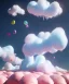 Placeholder: Ultra realistic speed clouds sky scene, wide angle view, sweet childs falling down, inflatable color clothing, free jumping flying, many trinkets, hair monster, many jelly beans, balls, color smoke, smile, happy, circus style, extreme, wind, clouds sea, 20,000 feet altitude, stratosphere, soft color, highly detailed, unreal engine 5, ray tracing, RTX, lumen lighting, ultra detail, volumetric lighting, 3d, finely drawn, high definition, high resolution.