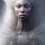 Placeholder: albino michaela coel blonde statuesque woman, narrow nose icelandic, big lips by gerald brom luis royo