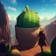 Placeholder: anime real life like cactus in the desert in arizona, grand canyon,anime