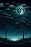 Placeholder: Picture of nature, trees, seas, moon and stars