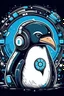 Placeholder: can you make me a profile picture for my YouTube channel of a cyber penguin illustrating a Linux logo but with cyber elements because my channel is regarding cyber security? The penguins need to look like a half penguin and half a robot with cyber elements