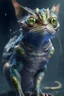 Placeholder: Amphibian humanoid cat fused ,realistic, centered, digital painting, artstation, concept art, Breathtaking, 8k resolution, extremely detailed,3d rendered