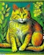 Placeholder: Portrait of a cat by Van Gogh