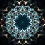 Placeholder: Mesmerizing abstract 3d visual, recursive Symmetrical structure of flowing translucent shapes, centered, soft aesthetic, negetive space.galaxsy background