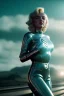 Placeholder: Ultra Realistic retro sci-fi scene, portrait, 2 blonde woman clones, sweet young Marilyn Monroe face, perfect iris, tight latex coat, helmet, Strange planet background. Spaceship, fog, rain, soft color, highly detailed, unreal engine 5, ray tracing, RTX, lumen lighting, ultra detail, volumetric lighting, 3d, finely drawn, high definition, high resolution.