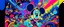 Placeholder: nostalgic Blast from the Past rave party poster cheerfull disney abstract