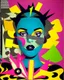 Placeholder: A vibrant and eclectic portrait of a woman, blending the irreverent spirit of Dadaism with the bold, graphic language of Pop Art, featuring a prominent female figure with an enigmatic expression, adorned with collage-like fragments of newspaper clippings, torn paper, and distressed textures, set against a backdrop of clashing colors and disparate patterns, with bold, black outlines and Ben-Day dots, evoking the stylized aesthetic of a 1960s-era advertisement, yet infused with a sense of playful