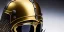 Placeholder: apocalypse, chaotic, magnificent, realistic, colorful, massive, epic, ray tracing, cinematic, 8k, HD, Ultra High Definition, photo film, film grain, hyper-detailed, old tarnished ornate rusty Hyper detailed Gold Gothic Medieval Knight helmet with opaque glass visor covering face and matching suit of armor, no face