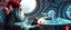 Placeholder: guitar acoustic banger, instrumental, celtic, georgian, gypsy jazz, back on track portrait of space captain gnome lich, , priest psycho, in cockpit, celtic knot hollow tube transparent core ornate indented space ship, shiny bright mega ship flourescent white blue like bubble gum with a few big windows and decks,