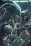 Placeholder: Alien wrestling ,highly detailed, artstation, sharp focus,4k