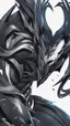 Placeholder: Rainhard suit mix with venom symbiote in solo leveling shadow artstyle, rainhard armor, demon lord them, intricate details, highly detailed, high details