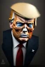Placeholder: Portrait of Donald trump, realistic skeleton face