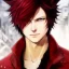 Placeholder: Detailed anime boy, crimson red hair, long classic taper hairstyle, dante dmc5 hairstyle, wolf ears protruding out, white trench coat, intricate details, full body portrait, keep head in frame, slight smile, black Japanese motif, concept art, highly detailed, digital painting, concept art, sharp focus, illustration, art by Yoji Shinkawa, WLOP and greg rutkowski and alphonse mucha and artgerm and yanjun Chen and Junji ito and Makoto Shinkai, HDR, octane render, highly detailed