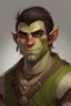 Placeholder: teen handsome half orc man