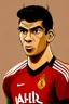 Placeholder: Rafael Liao Portuguese football player ,cartoon 2d