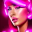 Placeholder: cyberpink, head, woman, portrai, tron