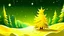 Placeholder: fantasy cartoon style illustration: a golden star for the Christmas tree in the snow