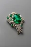 Placeholder: A green broochprecious emerald stone brooch