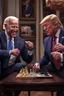 Placeholder: A hyper-realistic , Joe Biden and Trump in a game of chess,Trump smiling ,Biden angry, 64K, hyperrealistic, vivid colors, (glow effects:1.2) , 4K ultra detail, , real photo