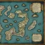 Placeholder: dnd, fantasy, map of the realm, black sand, map, parchment, illustration