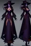 Placeholder: witch necromancer female dress turnaround