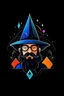 Placeholder: Create a logo for 'Wizardly AI', a service that generates AI pictures based on social media interactions, tailored for Twitter's profile picture format. The logo should encapsulate the essence of magic and advanced AI technology. Feature a stylized wizard's hat, artistically merged with digital or circuit patterns, signifying the blend of wizardry and AI. The hat should be the central element, with the AI aspect highlighted through pixelated or neural network-style imagery within or around the h