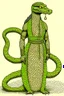 Placeholder: Mythical serpent dressed like a human