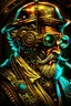 Placeholder: Steam Punk Two Face DC Comics, in the style of Alphonse Mucha, dramatic lighting, Highly Detailed, photorealism, hdr, 16k, octane effect,