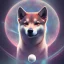 Placeholder: Pleiadean shiba inu surrounded by orbs