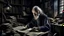 Placeholder: In a dark corner of his old laboratory filled with books and strange tools, researcher Dr. Alexander standing in front of a wooden table covered with old paper and manuscripts. His blue eyes were studying the pages of the books intently, and his thick gray hair was falling gently on his forehead. His facial features exuded a whiff of wisdom and determination. In the middle of this dark laboratory, a faint light glows streaming from a narrow window opening. This light flows through the mines of