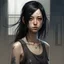 Placeholder: pretty girl, age 15, dystopian, athletic, black hair