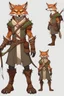 Placeholder: brown fox humanoid ranger druid dnd