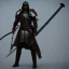 Placeholder: badass crusader warrior with sword, atmospheric, realistic, unreal engine, cinematic lighting, octane render.