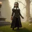 Placeholder: Full body, 3d render,Jenna Ortega, Wednesday addams 1800's women style, 1800's hair style, 1800's women clothes style, hyper realistic, octane render, unreal engine 5, 8k, palace background, uhd