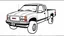 Placeholder: redraw this image of a 1993 GMC sierra 2500 with extended cab, line art with improved quality