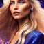 Placeholder:  full body white woman glitter smiling long blond hair blue eyes in a galactic ambiance, delicate colors in the foreground, full of details, smooth, light effect，vaporwave colorful, smooth, extremely sharp detail, finely tuned detail, ultra high definition, 8 k, ultra sharp focus