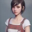 Placeholder: potrait girl look beautiful, eyes like ocean blue, short hair, smile, 8k, rtx, eyebrows like serious, facing left, real, cute, angry expression, tsundere, hyper realistis