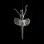 Placeholder: 2d yarn and string art, minimalism, ballerina in arabesque pose made entirely out of string, dark negative space, extreme contrast, concept art, stunning, dramatic