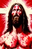 Placeholder: "Beefcake Jesus" depicts a satirical portrait of Jesus that has had red paint splattered on it by Fundamentalist protestors