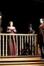 Placeholder: llustrate the presidential box on the balcony level, portraying Abraham Lincoln, his wife, and their guests as they enjoy the play. Highlight the vulnerability of Lincoln without proper security, setting the stage for the impending tragedy