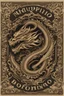 Placeholder: Design: The logo has a 3-dimensional background with a touch of traditional royal ornamentation. In the middle of the logo, there is an image of a dragon coiled around an Indonesian keris, symbolizing courage and strength. Text: The name "THE STORY OF THE LAND OF BORNEO" is displayed in the center of the logo in an elegant lettering style reminiscent of calligraphic art. Below it, there is the text "SOUTH KALIMANTAN" in smaller, cleaner font size