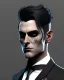 Placeholder: portrait of a handsome goth man in black suit, 8k, high quality, highly detailed