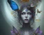 Placeholder: Beautiful mystical butterfly portrait, dark fantasy, romanticism, acrylic paint, chinese painting, magazine, highly detailed, ethereal, otherworldly, backlighting, rays of shimmering light, persian empire, artstation, silver, purple, black, teal, aqua, yellow, olive, vibrant, intricate,