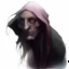 Placeholder: dnd, night hag, illustration, water colour, artstation, portrait, head, old, ugly, big nose, disgusting