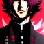 Placeholder: Detailed anime boy, crimson red hair, long classic taper hairstyle, dante dmc5 hairstyle, wolf ears protruding out, white trench coat, intricate details, full body portrait, keep head in frame, slight smile, black Japanese motif, concept art, highly detailed, digital painting, concept art, sharp focus, illustration, art by Yoji Shinkawa, WLOP and greg rutkowski and alphonse mucha and artgerm and yanjun Chen and Junji ito and Makoto Shinkai, HDR, octane render, highly detailed