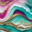 Placeholder: Alcohol ink art tile pattern. Vibrant, fantasy, delicate, ethereal. Sea. Shades of green, magenta, aqua, turquoise, white. waves on shore. Background gold ink drip.