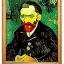 Placeholder: Retrato de un hombre de cuarenta y seis años con canas y barba de nombre Jacobo Santiago Mozos de estilo Vincent van Gogh