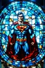 Placeholder: Superman stained glass